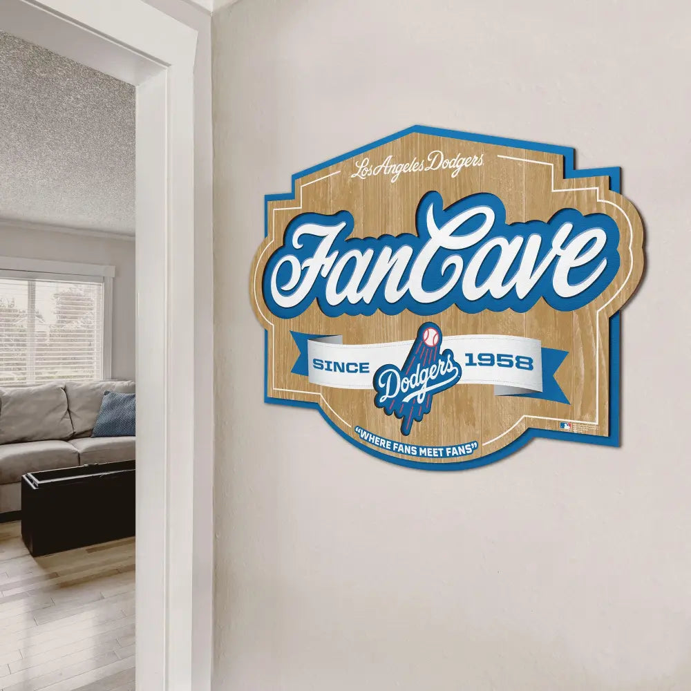 Cuadro YouTheFan MLB Fan Cave Sign 3D Dodgers