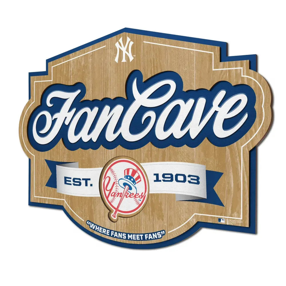 Cuadro YouTheFan MLB Fan Cave Sign 3D Yankees