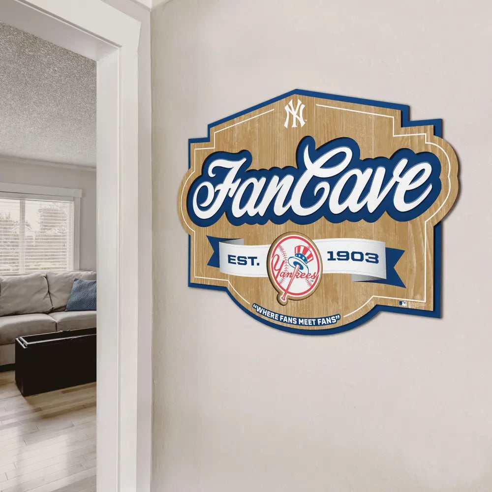 Cuadro YouTheFan MLB Fan Cave Sign 3D Yankees