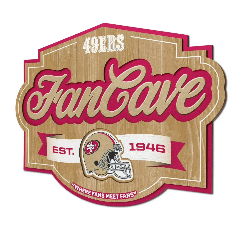 Cuadro YouTheFan NFL Fan Cave Sign 3D 49Ers