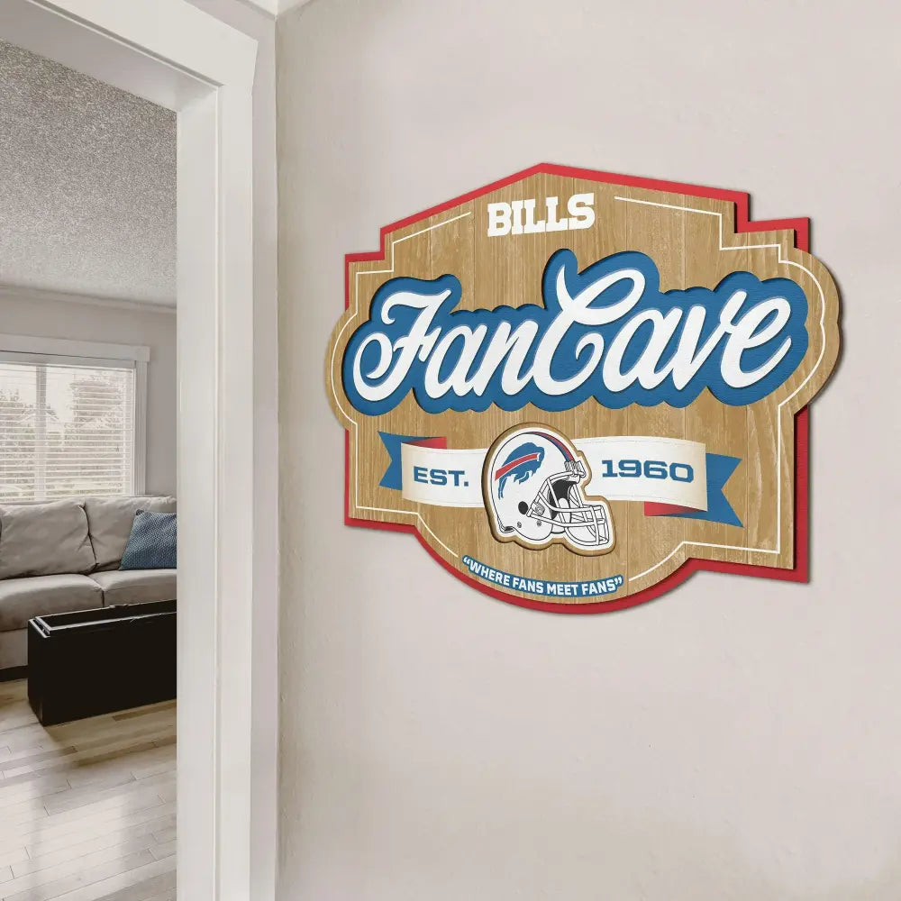 Cuadro YouTheFan NFL Fan Cave Sign 3D Bills