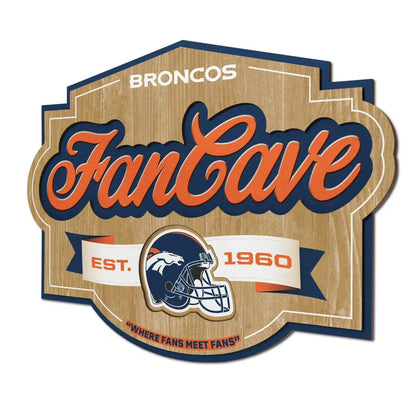 Cuadro YouTheFan NFL Fan Cave Sign 3D Broncos