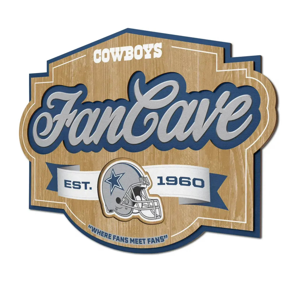 Cuadro YouTheFan NFL Fan Cave Sign 3D Cowboys