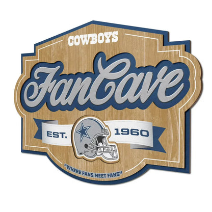 Cuadro YouTheFan NFL Fan Cave Sign 3D Cowboys