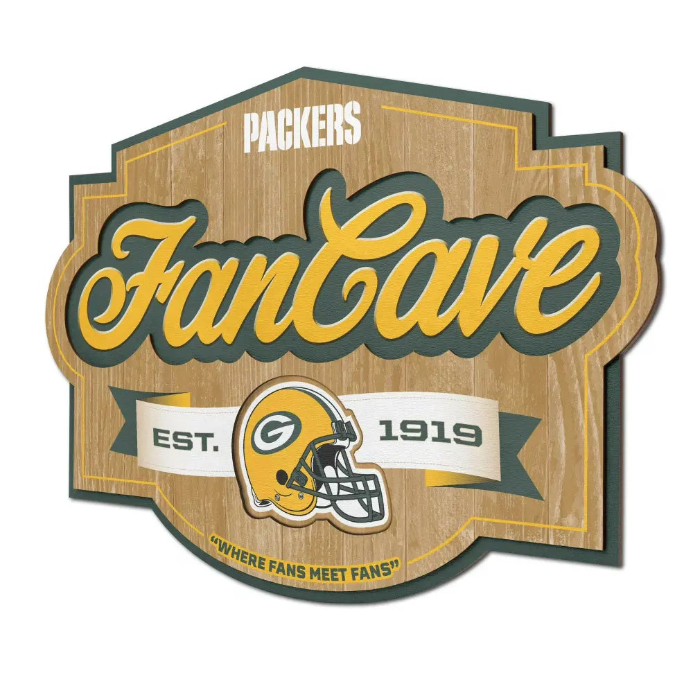 Cuadro YouTheFan NFL Fan Cave Sign 3D Packers