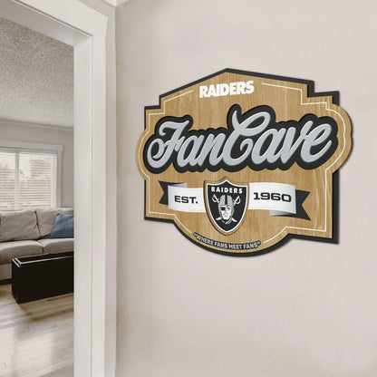 Cuadro YouTheFan NFL Fan Cave Sign 3D Raiders