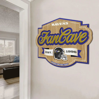 Cuadro YouTheFan NFL Fan Cave Sign 3D Ravens