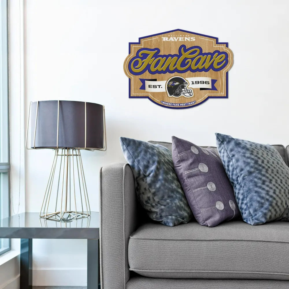 Cuadro YouTheFan NFL Fan Cave Sign 3D Ravens