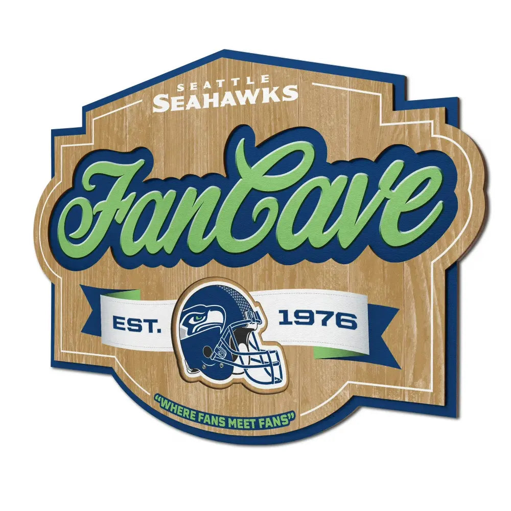 Cuadro YouTheFan NFL Fan Cave Sign 3D Seahawks
