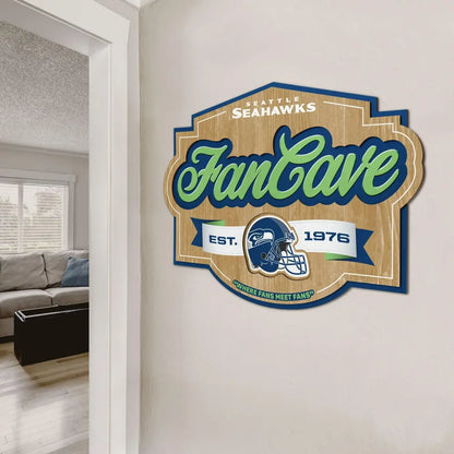 Cuadro YouTheFan NFL Fan Cave Sign 3D Seahawks