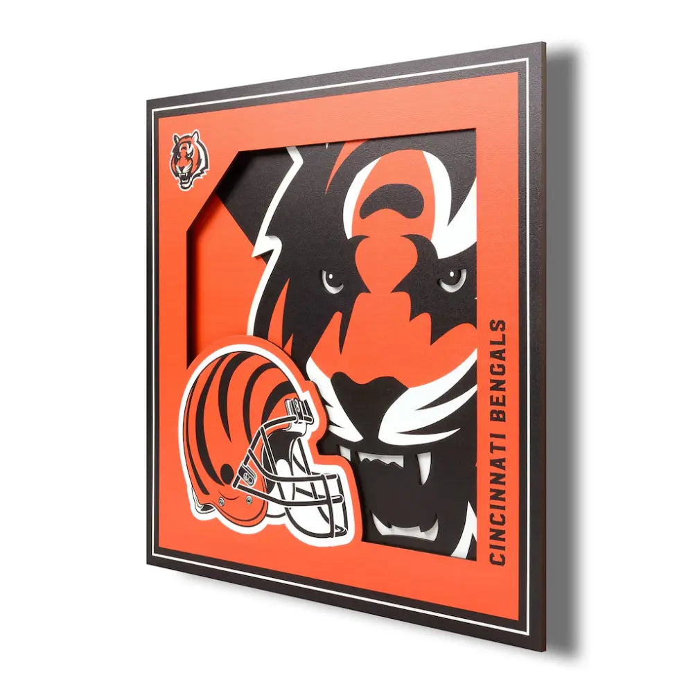 Cuadro YouTheFan NFL Logo Wall Art 3D Bengals