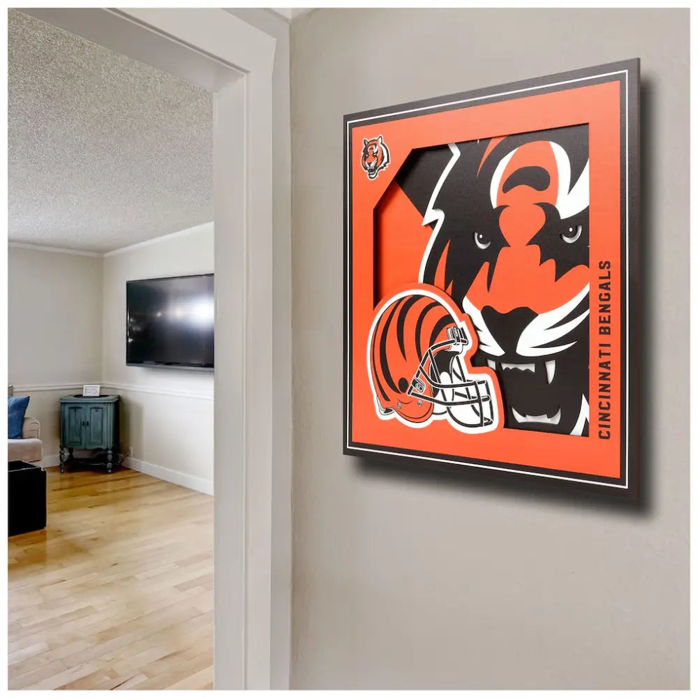 Cuadro YouTheFan NFL Logo Wall Art 3D Bengals