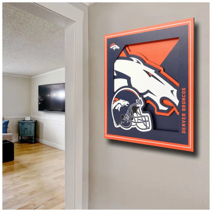 Cuadro YouTheFan NFL Logo Wall Art 3D Broncos