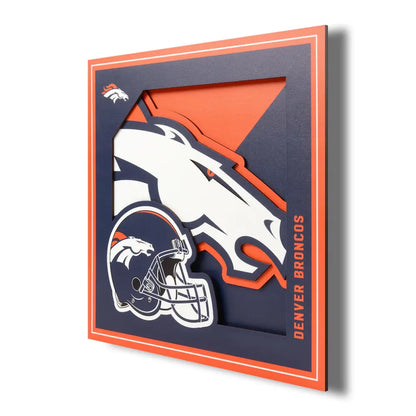 Cuadro YouTheFan NFL Logo Wall Art 3D Broncos
