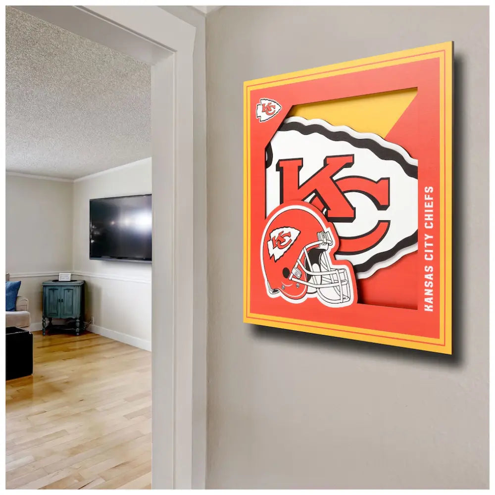 Cuadro YouTheFan NFL Logo Wall Art 3D Chiefs