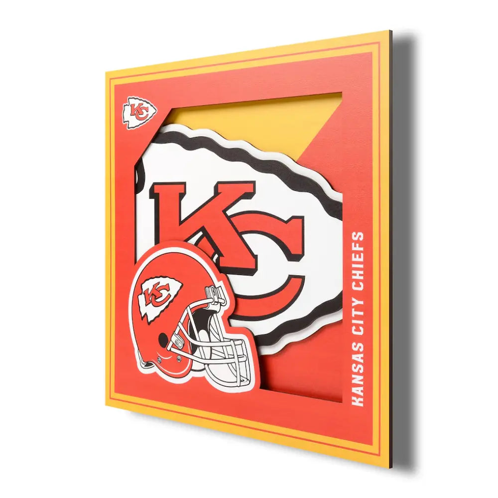 Cuadro YouTheFan NFL Logo Wall Art 3D Chiefs