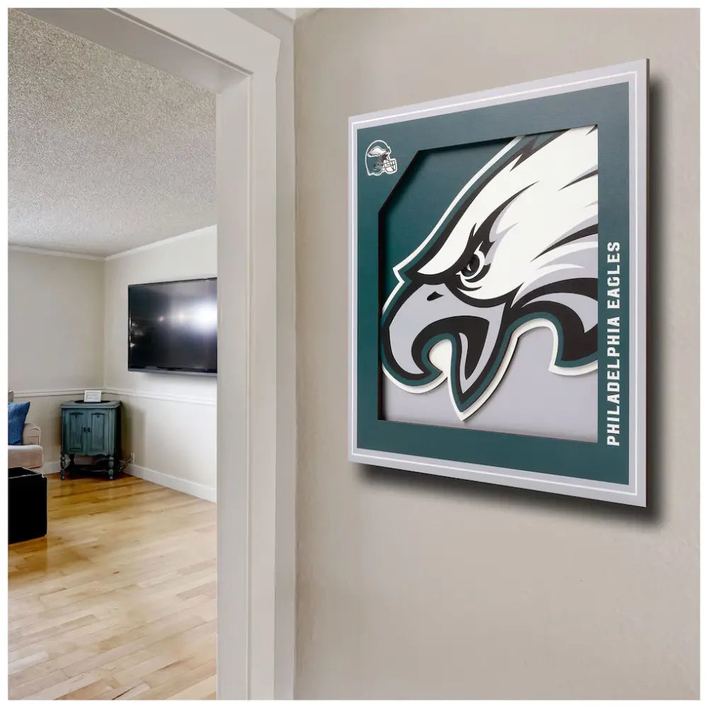 Cuadro YouTheFan NFL Logo Wall Art 3D Eagles