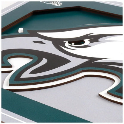 Cuadro YouTheFan NFL Logo Wall Art 3D Eagles