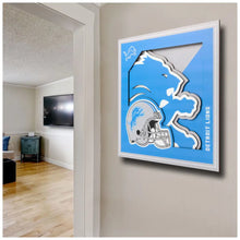 Cuadro YouTheFan NFL Logo Wall Art 3D Lions