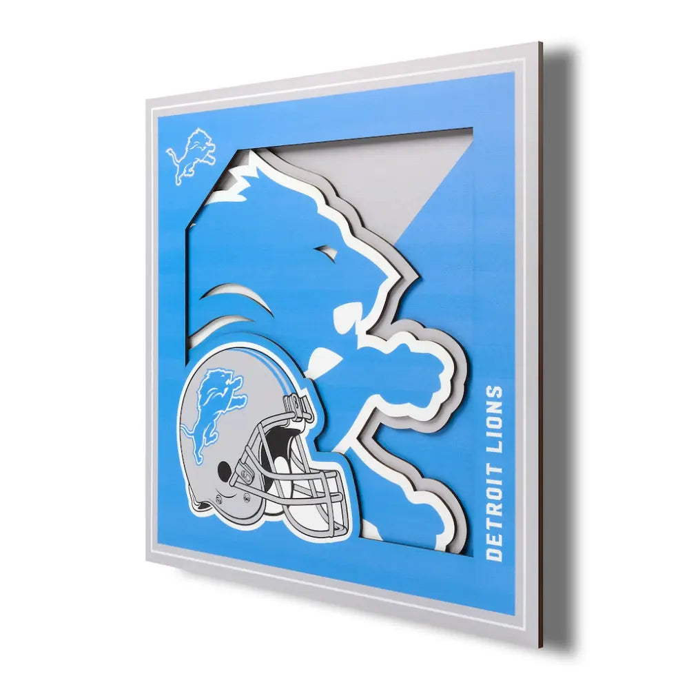 Cuadro YouTheFan NFL Logo Wall Art 3D Lions