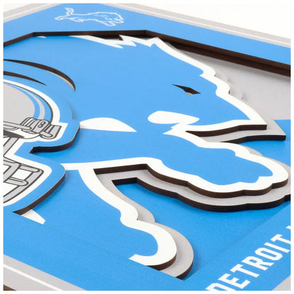 Cuadro YouTheFan NFL Logo Wall Art 3D Lions