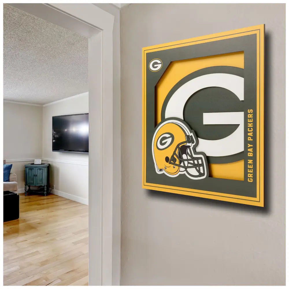 Cuadro YouTheFan NFL Logo Wall Art 3D Packers
