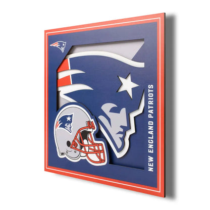 Cuadro YouTheFan NFL Logo Wall Art 3D Patriots