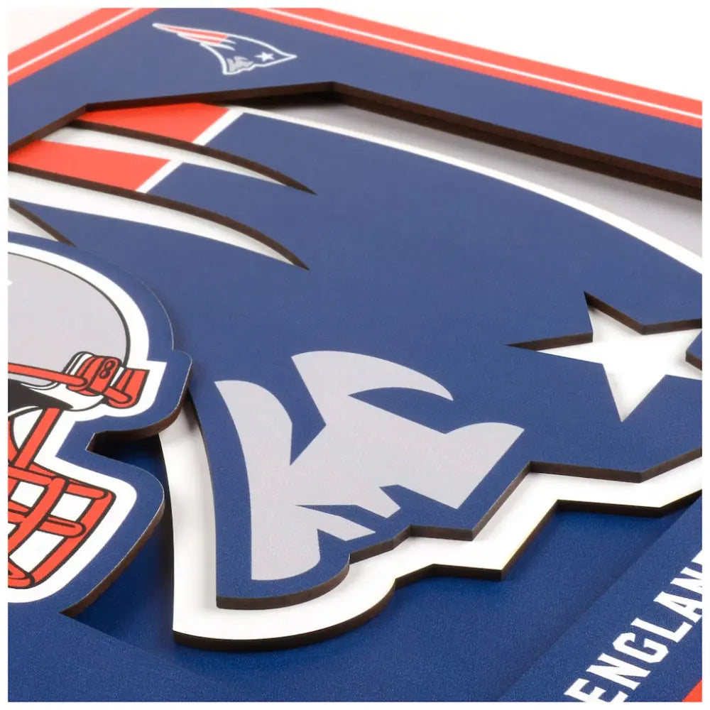 Cuadro YouTheFan NFL Logo Wall Art 3D Patriots
