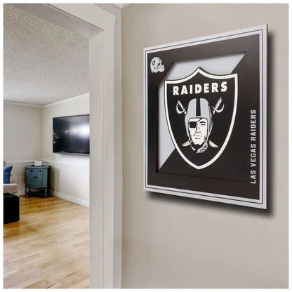 Cuadro YouTheFan NFL Logo Wall Art 3D Raiders