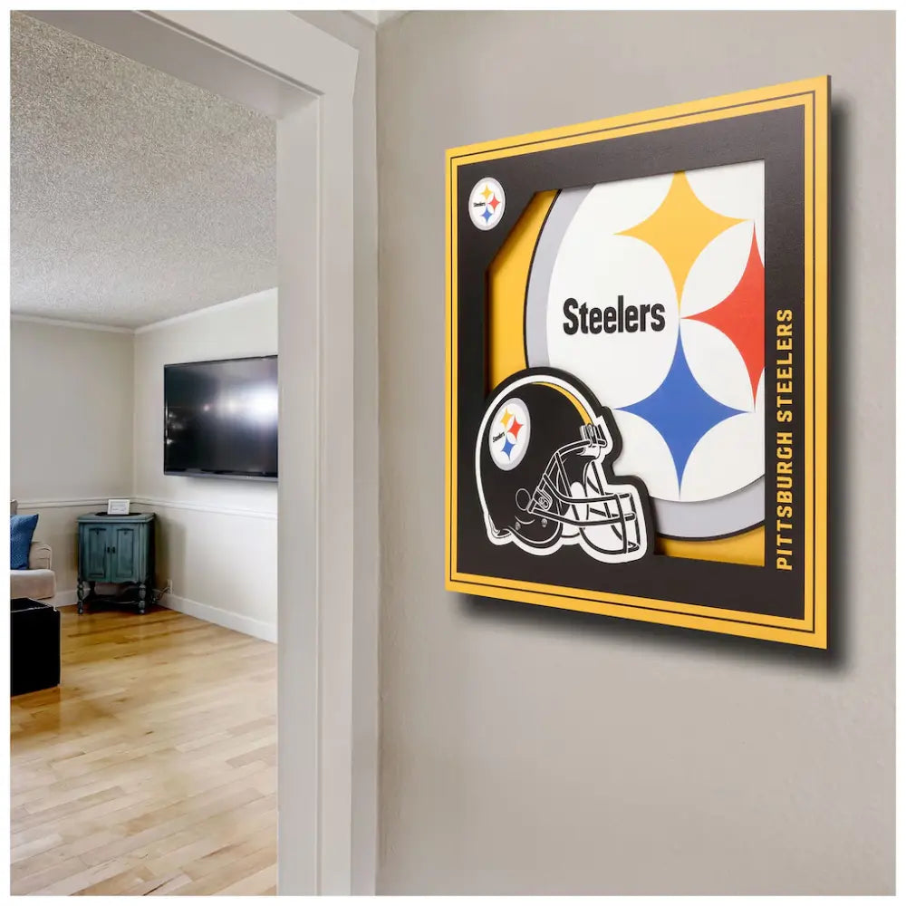 Cuadro YouTheFan NFL Logo Wall Art 3D Steelers