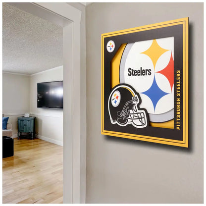 Cuadro YouTheFan NFL Logo Wall Art 3D Steelers