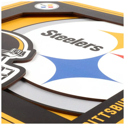 Cuadro YouTheFan NFL Logo Wall Art 3D Steelers