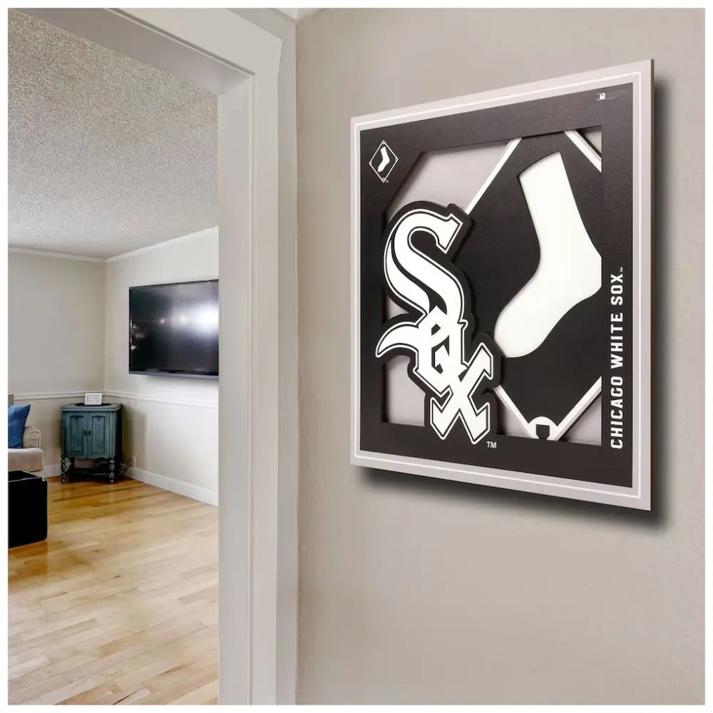 Cuadro YouTheFan MLB Logo Wall Art 3D White Sox