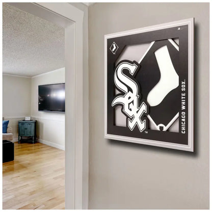 Cuadro YouTheFan MLB Logo Wall Art 3D White Sox