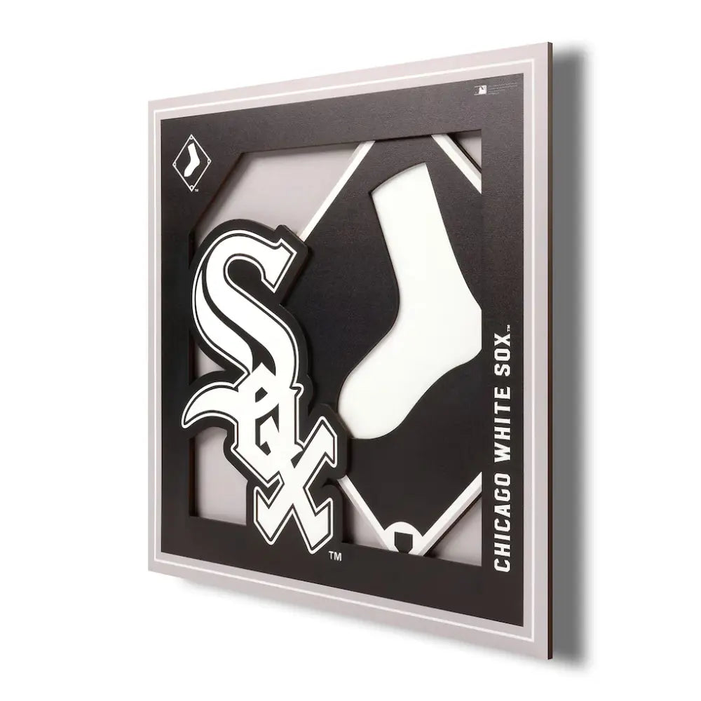 Cuadro YouTheFan MLB Logo Wall Art 3D White Sox