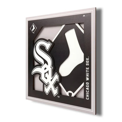 Cuadro YouTheFan MLB Logo Wall Art 3D White Sox