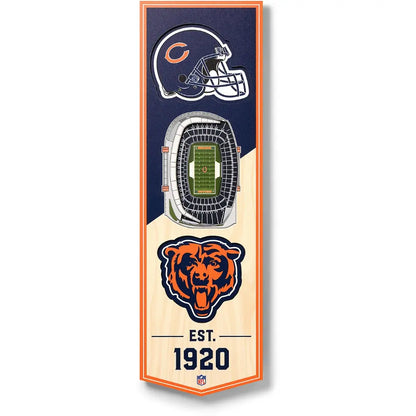 Cuadro YouTheFan NFL Stadium Banner 3D Bears