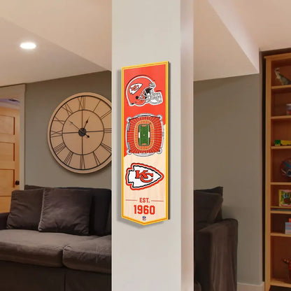 Cuadro YouTheFan NFL Stadium Banner 3D Chiefs