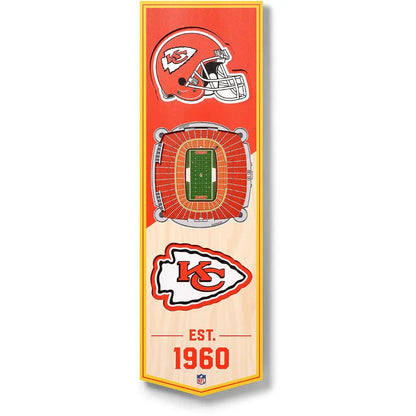Cuadro YouTheFan NFL Stadium Banner 3D Chiefs