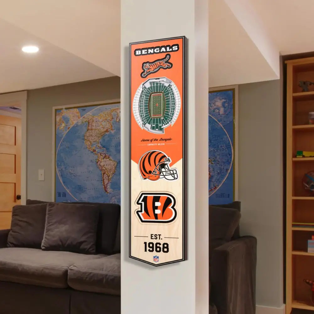 Cuadro YouTheFan NFL Stadium Banner 3D Bengals