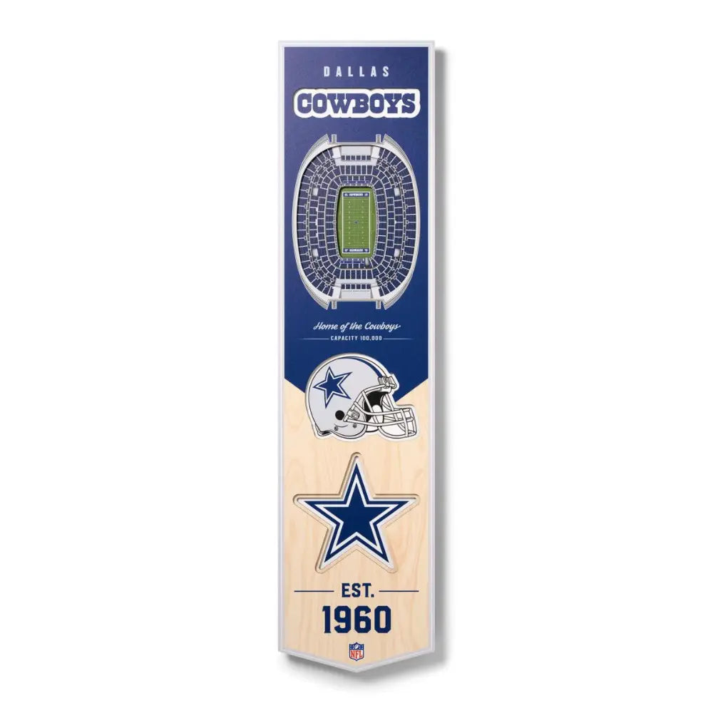 Cuadro YouTheFan NFL Stadium Banner 3D Cowboys