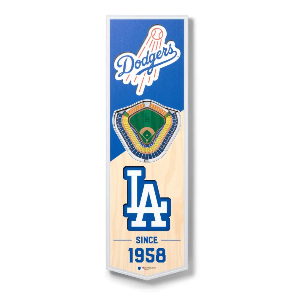 Cuadro YouTheFan NFL Stadium Banner 3D Dodgers