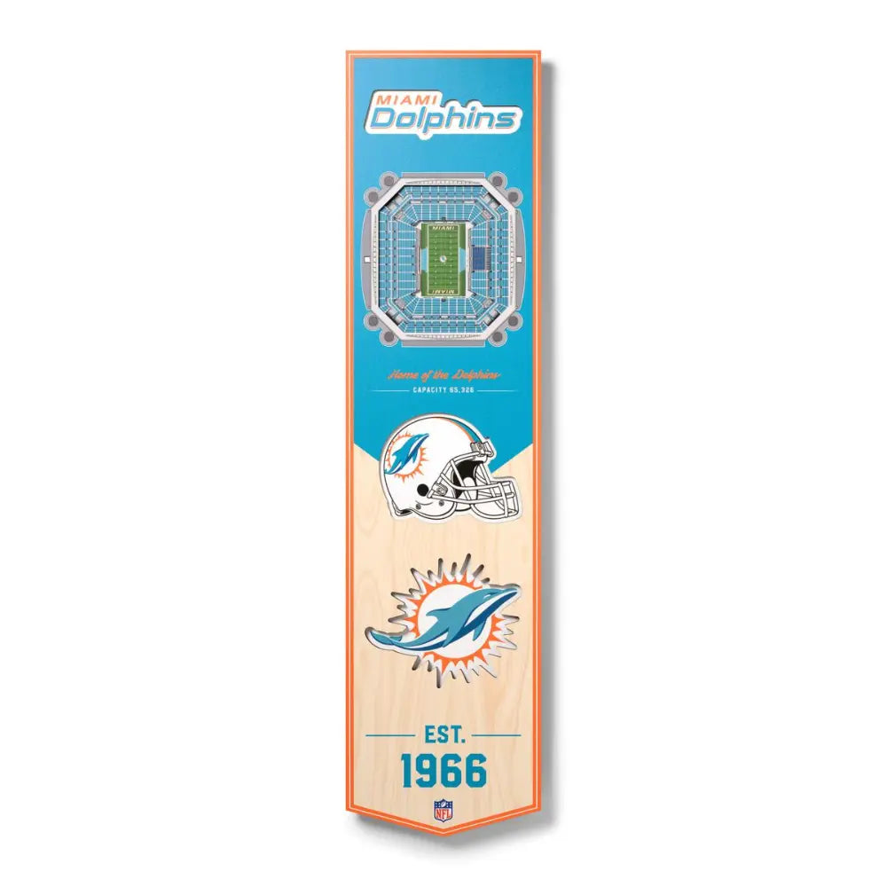 Cuadro YouTheFan NFL Stadium Banner 3D Dolphins