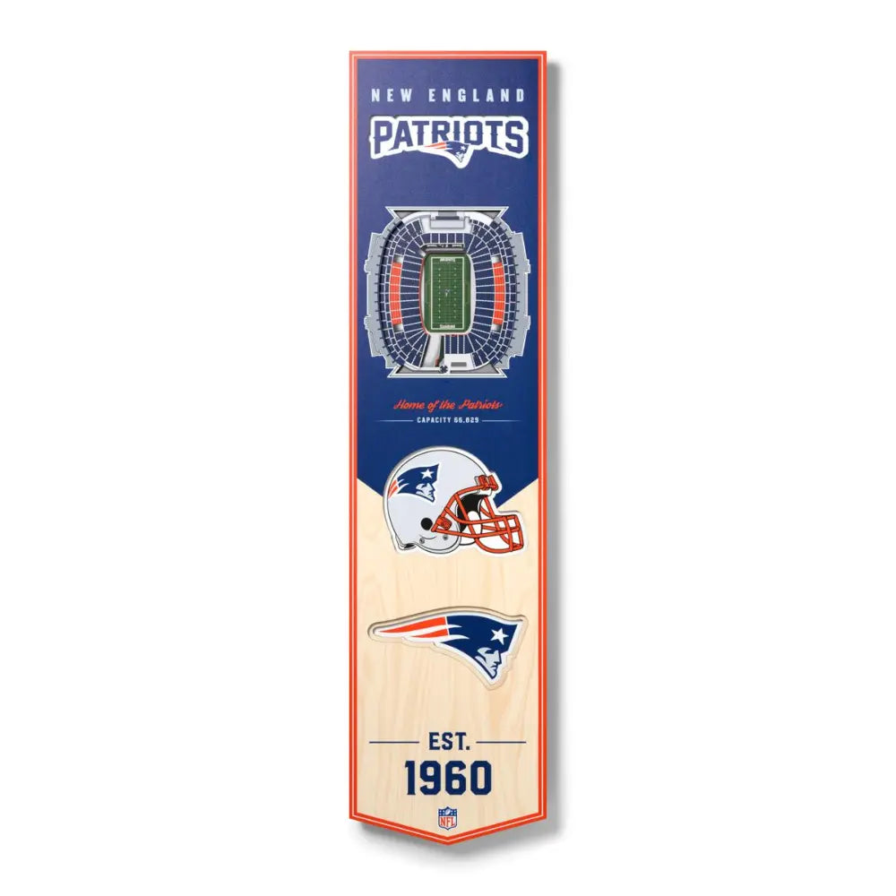 Cuadro YouTheFan NFL Stadium Banner 3D Patriots
