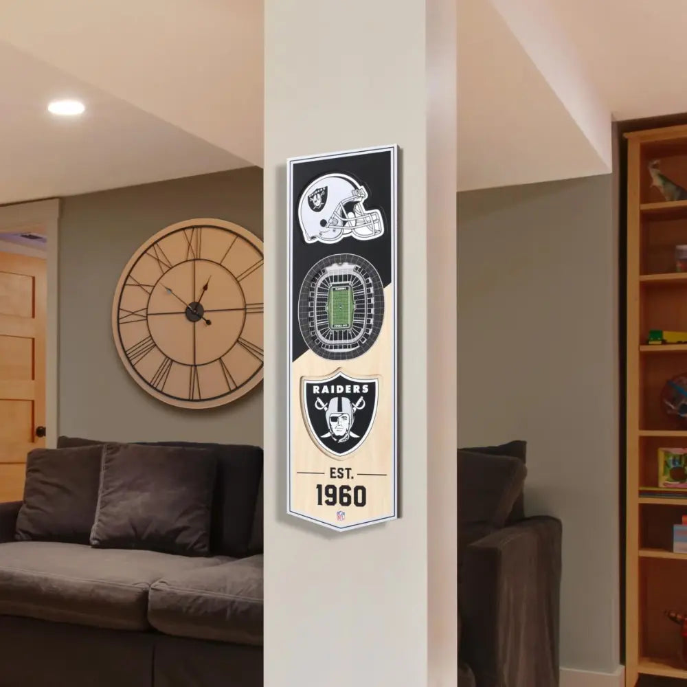 Cuadro YouTheFan NFL Stadium Banner 3D Raiders