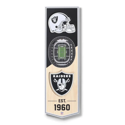 Cuadro YouTheFan NFL Stadium Banner 3D Raiders