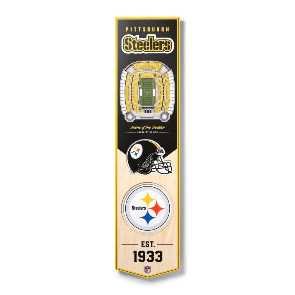 Cuadro YouTheFan NFL Stadium Banner 3D Steelers