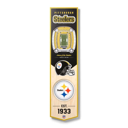 Cuadro YouTheFan NFL Stadium Banner 3D Steelers