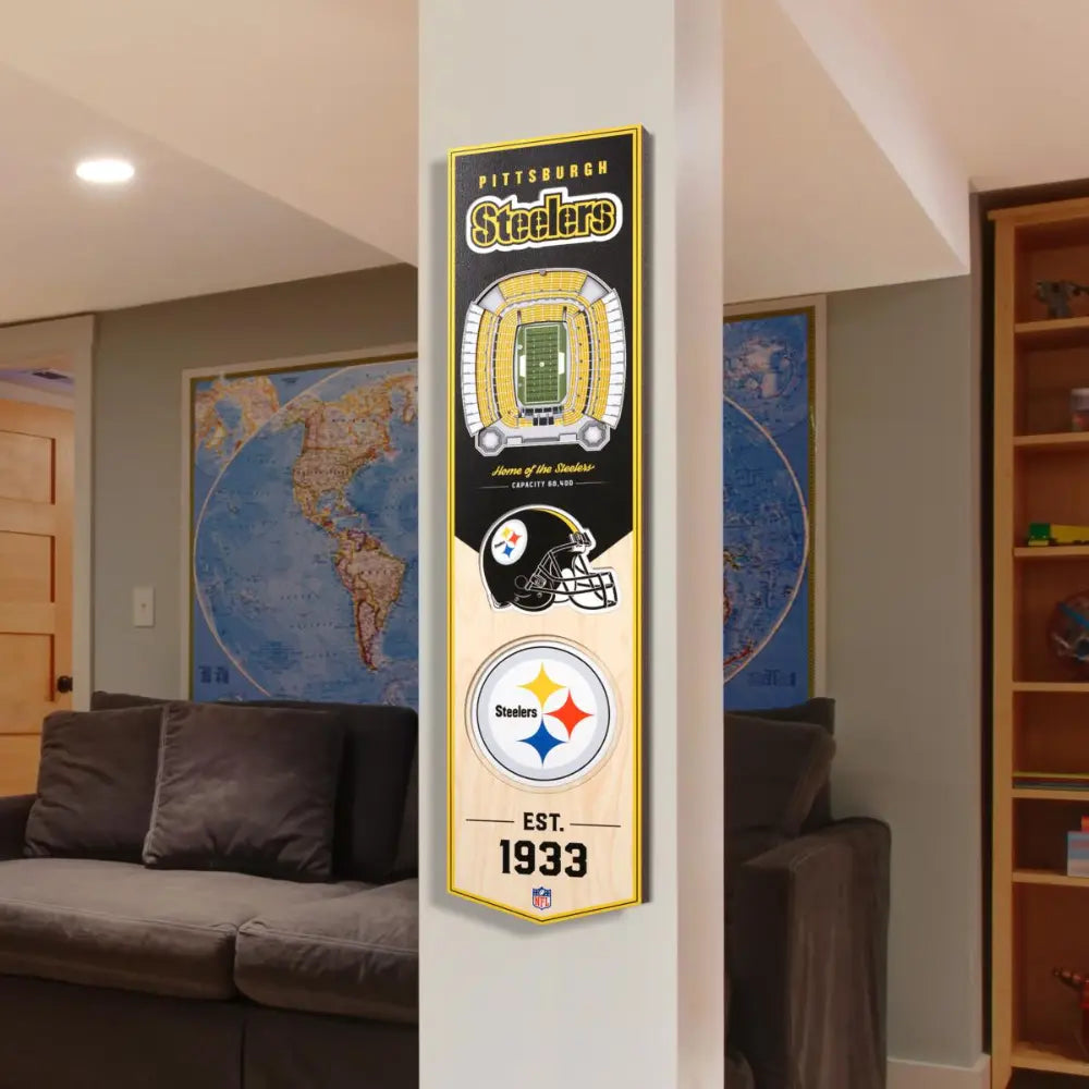 Cuadro YouTheFan NFL Stadium Banner 3D Steelers