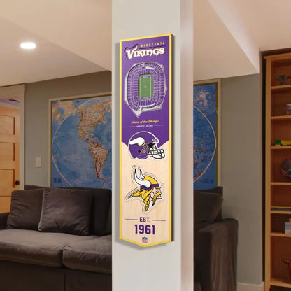 Cuadro YouTheFan NFL Stadium Banner 3D Vikings